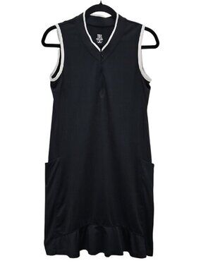 Tail White Label Onyx Black Dress Ribbed Medium Black Activewear Outdoor Tennis